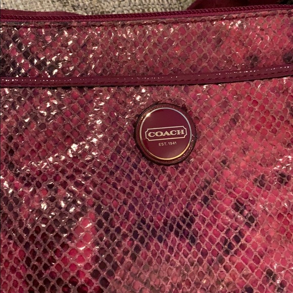 Coach crossbody purse wine color. - Picture 2 of 3